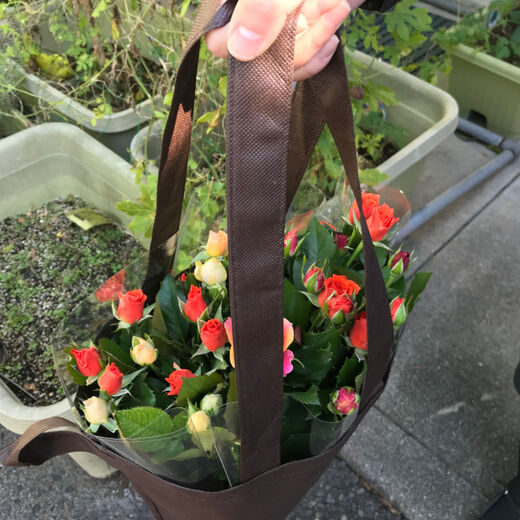 縦横取っ手の花袋 新発売